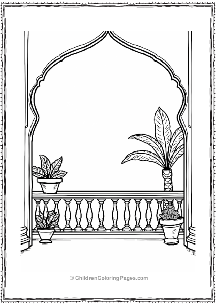 Aladdin’s Balcony Overlooking The Gardens Free PDF Printable