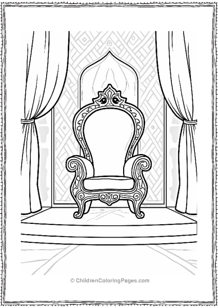 Aladdin Sultan’s Throne With Cushions And Drapes Free PDF Printable