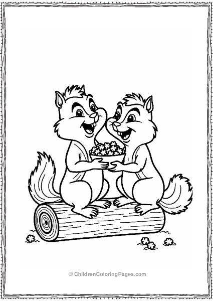 Alvin And The Chipmunks Alvin And Simon Sharing A Snack Free PDF Printable