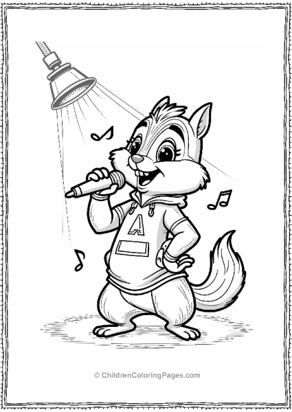 Alvin And The Chipmunks Alvin Singing On Stage Free PDF Printable