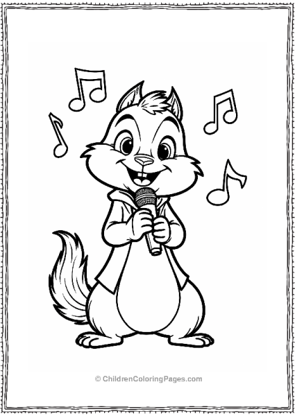 Alvin And The Chipmunks Alvin Singing With Microphone Free PDF Printable