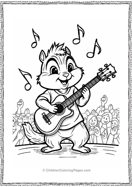 Alvin And The Chipmunks Alvin S Guitar Solo With Music Notes Free PDF Printable