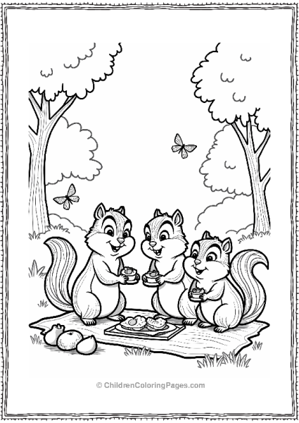 Alvin And The Chipmunks At A Picnic Free PDF Printable