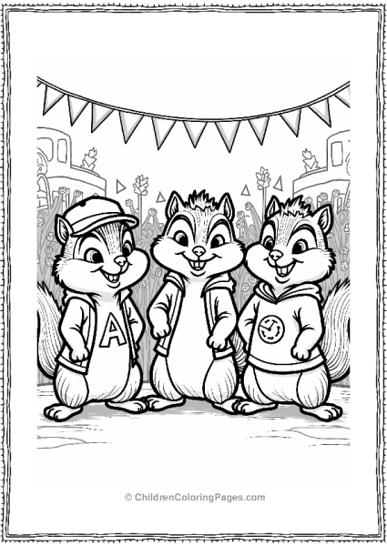 Alvin And The Chipmunks Chipmunks At A Music Festival Free PDF Printable