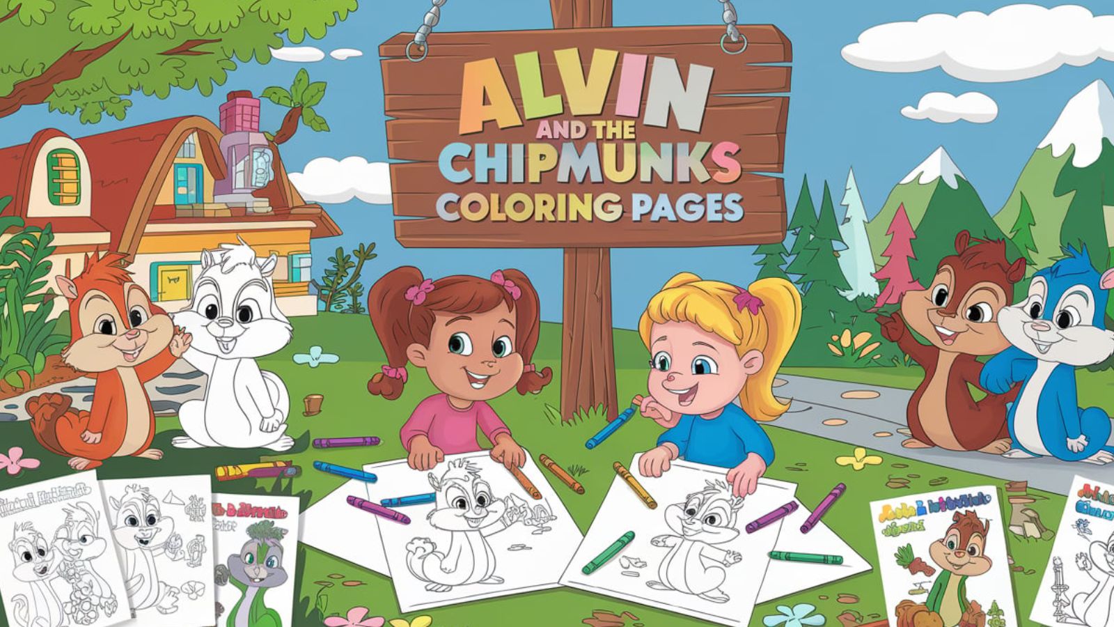 Alvin And The Chipmunks Coloring Pages – Free PDFs For Kids  🐿️