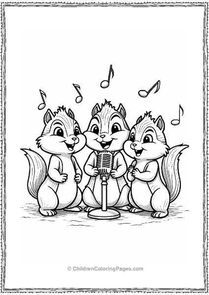 Alvin And The Chipmunks Jamming Together Free PDF Printable