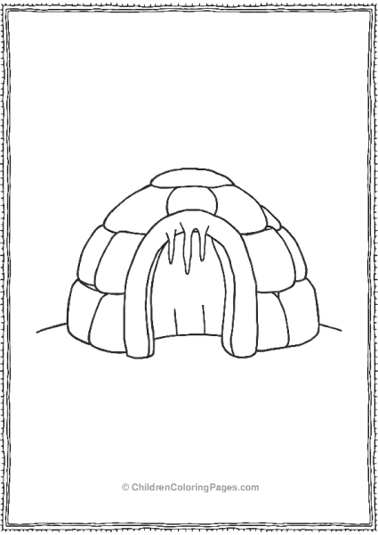 An Igloo With Icicles Free PDF Printable