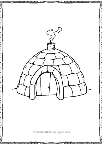 An Igloo With Smoke Coming Out Free PDF Printable