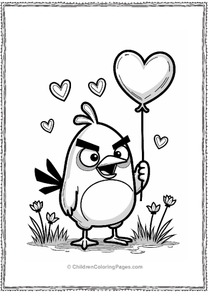 Angry Bird At Valentine’s Celebration Free PDF Printable