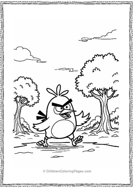 Angry Bird Battling The Wind Free PDF Printable