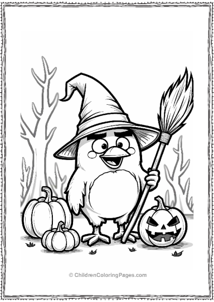 Angry Bird Celebrating Halloween Free PDF Printable