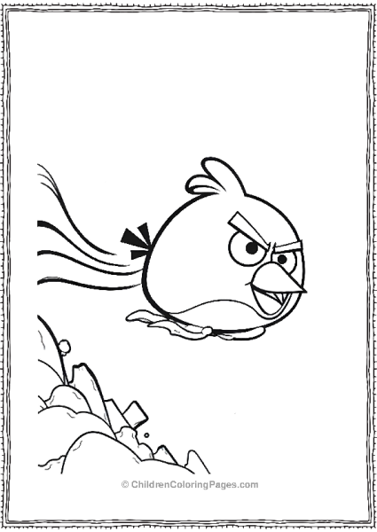 Angry Bird Flying Through Air Free PDF Printable