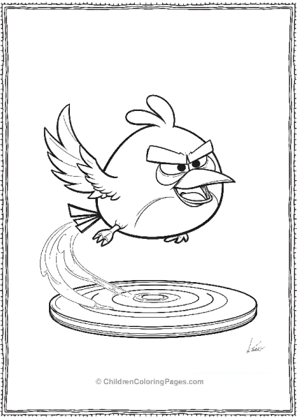 Angry Bird Flying Towards Target Free PDF Printable