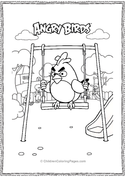 Angry Bird On A Swing Free PDF Printable