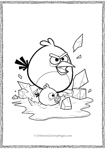 Angry Birds Cracking Ice Blocks Free PDF Printable