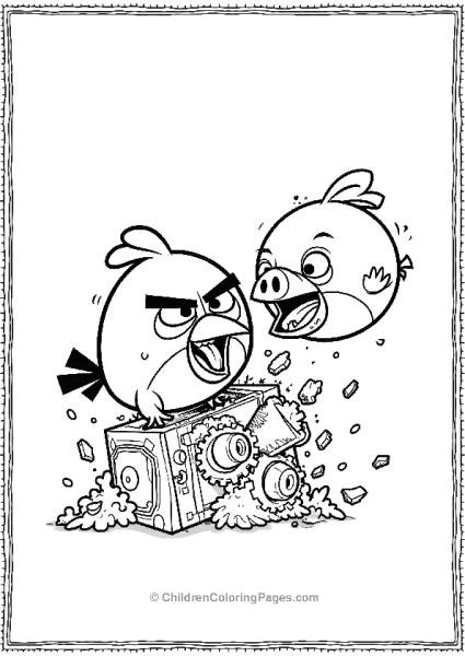 Angry Birds Destroying Pig Defense Mechanism Free PDF Printable