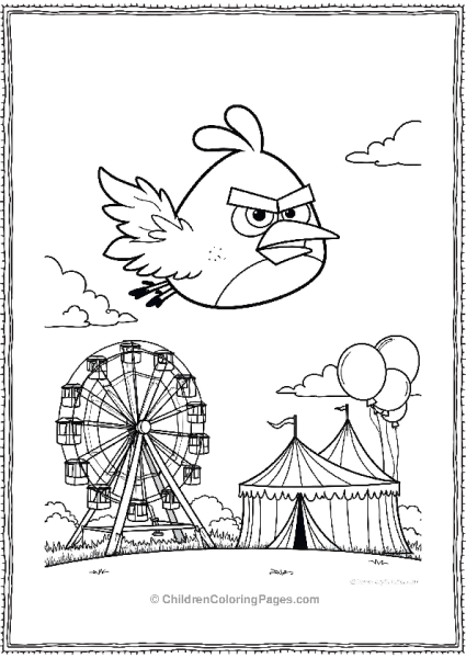 Angry Birds Flying Over Carnival Free PDF Printable