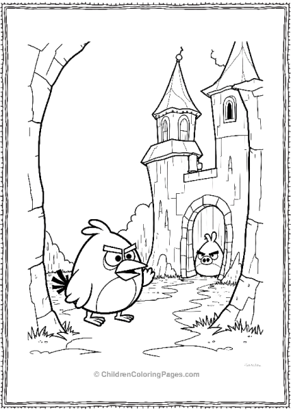 Angry Birds Outside The Castle Free PDF Printable