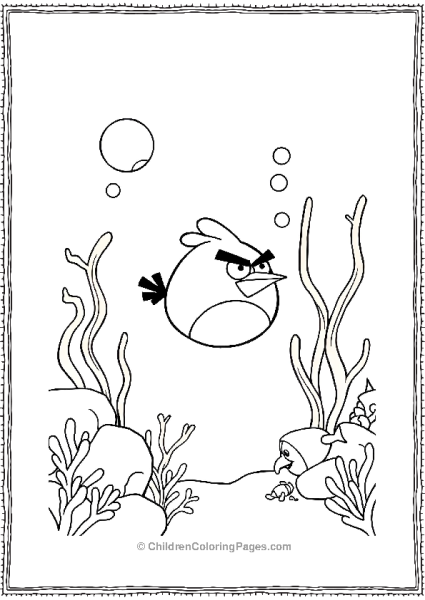 Angry Birds Underwater Scene Free PDF Printable