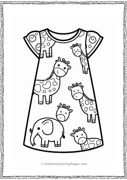 Animal Print Dress For Kids Free PDF Printable