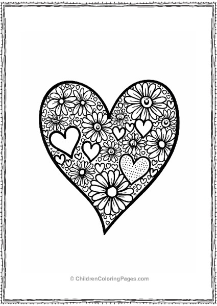 Artistic Heart Collage Design Free PDF Printable