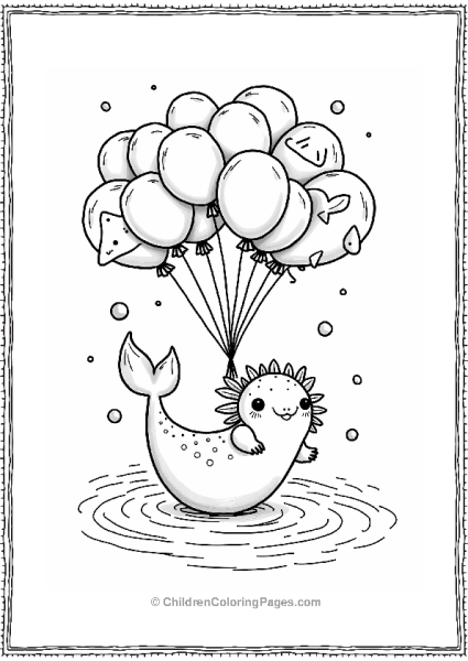 Axolotl Balloon Adventure Free PDF Printable