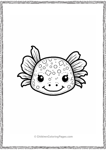 Axolotl Close Up With Unique Patterns Free PDF Printable