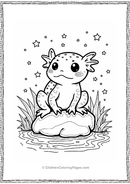 Axolotl Coloring Page With Patterns Free PDF Printable