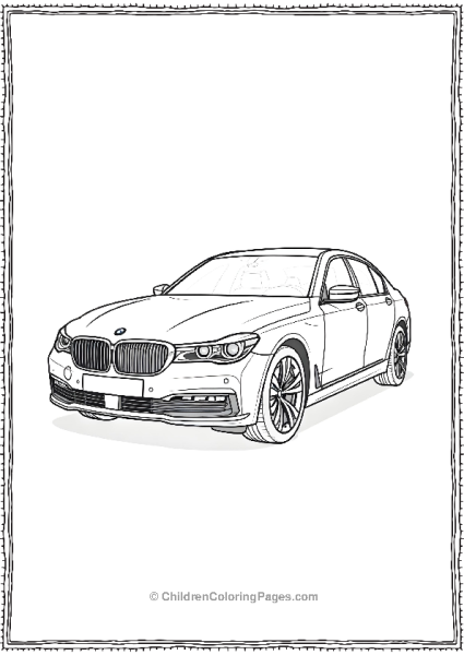 BMW 7 Series Luxuury Sedan Free PDF Printable