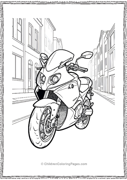 BMW C 650 GT Scooter On A City Street Free PDF Printable