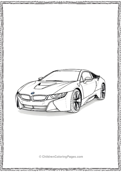 BMW I8 Sports Car Free PDF Printable