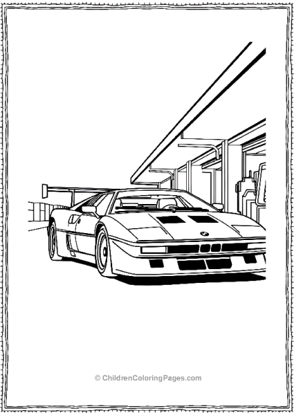 BMW M1 Procar Parked In A Racing Pit Free PDF Printable