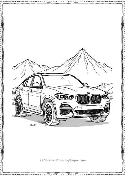 BMW X4 With Its Sleek Design Free PDF Printable