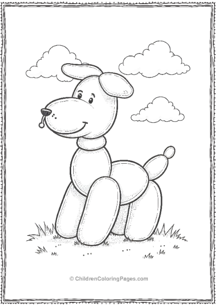 Balloon Dog In The Park Free PDF Printable