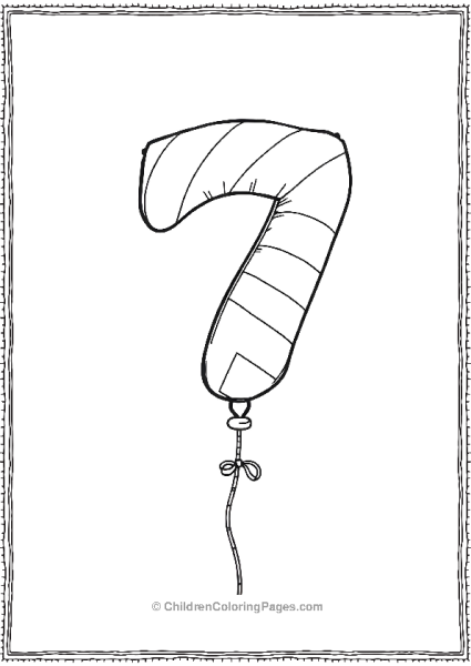 Balloon Number Seven With Stripes Free PDF Printable