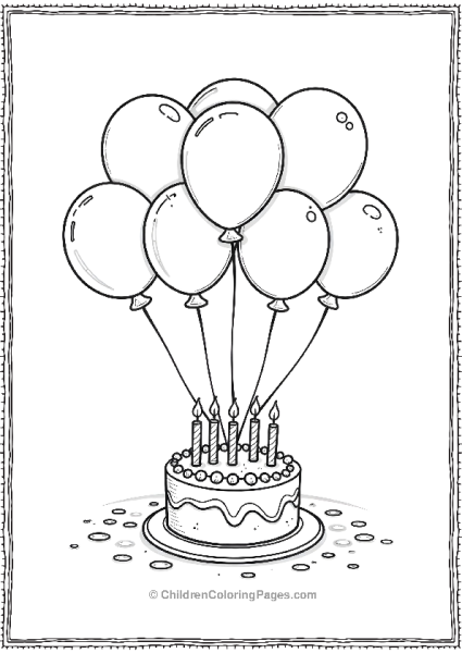 Balloons And Birthday Cake Party Collection Free PDF Printable