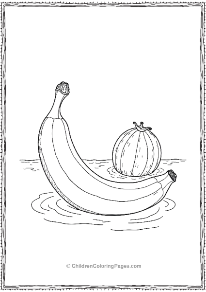 Banana And Watermelon Floating In Water Free PDF Printable