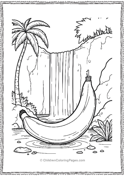 Banana Boat By The Waterfall Free PDF Printable