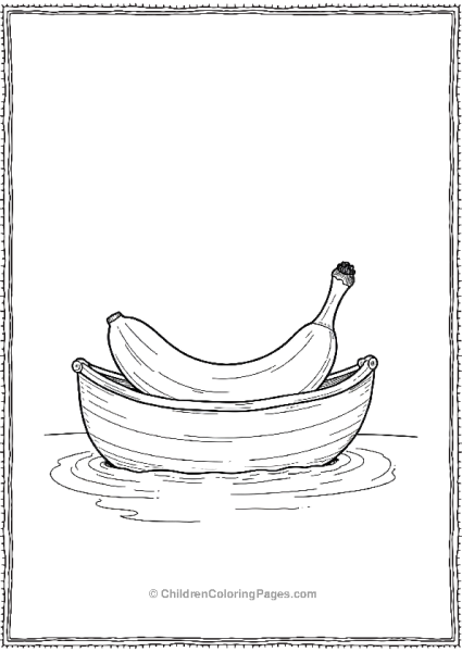 Banana Boat On Calm Lake Free PDF Printable