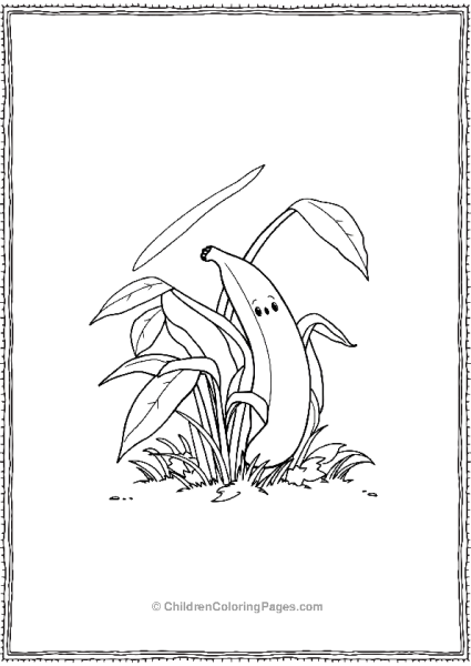 Banana Hiding In The Bush Free PDF Printable