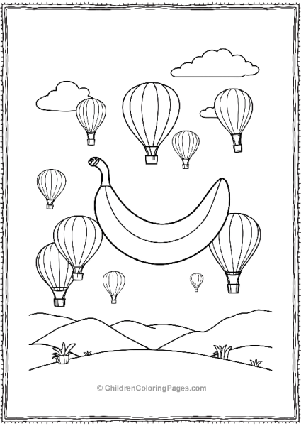 Banana Hot Air Balloon Ride Scaled Free PDF Printable