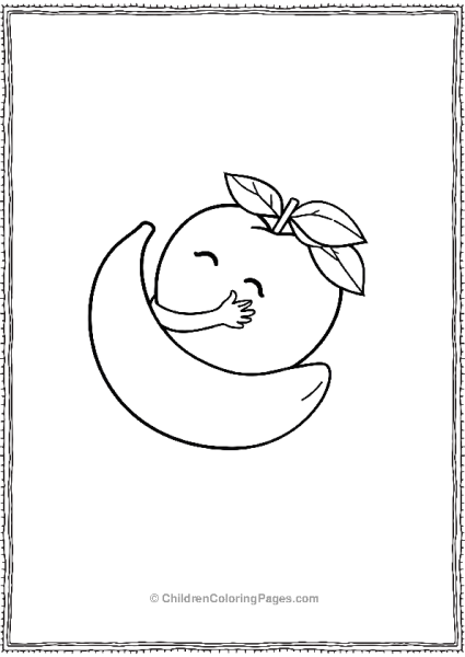 Banana Hugging A Peach Free PDF Printable