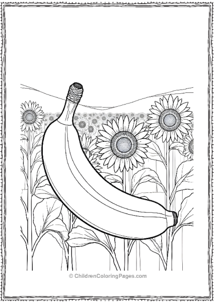 Banana In Sunflower Field Free PDF Printable