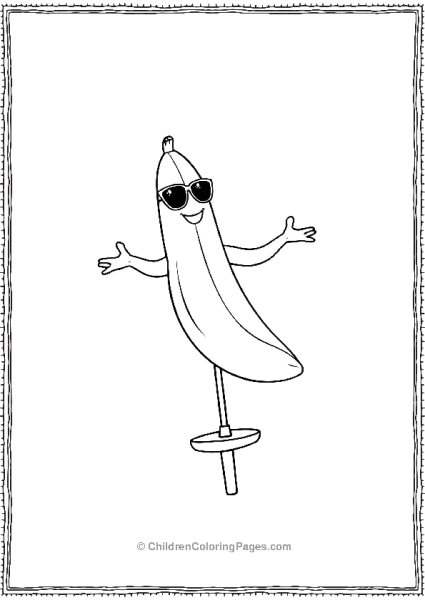 Banana Pogo Stick Fun Free PDF Printable