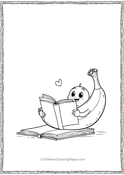 Banana Reading A Book Free PDF Printable