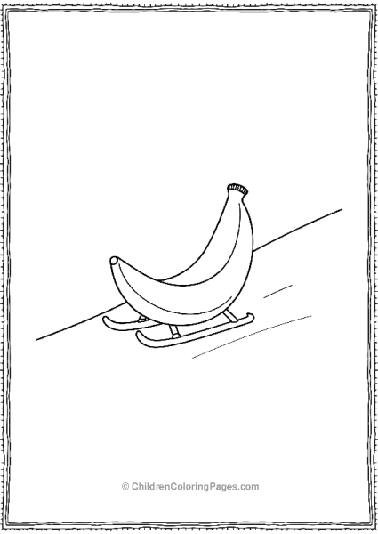 Banana Sledding Down A Hill Free PDF Printable