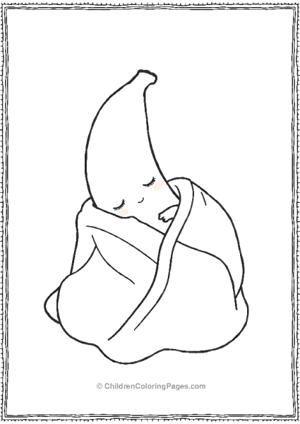 Banana Sleeping In A Blanket Free PDF Printable