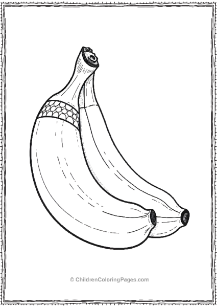 Banana With Checkerboard Pattern Free PDF Printable