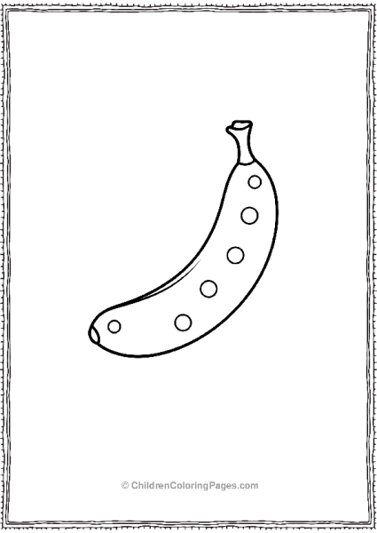 Banana With Polka Dots Outline Free PDF Printable