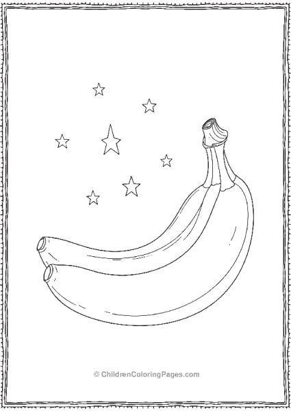 Banana With Stars Free PDF Printable